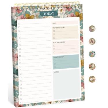 Imagem de Bloco de notas para fazer – Caderno de lista de tarefas para trabalho com 52 folhas, agenda diária sem data, perfeito para tarefas diárias e configuração de objetivos, bloco de notas adequado para