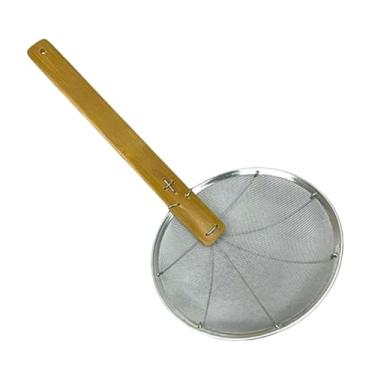 Imagem de Baoblaze Concha escumadeira para cozinha, colheres escumadeiras, colher para massa com cabo longo, colher versátil com furos, colheres de malha para massa, 24cm