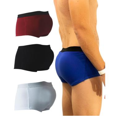 Imagem de Kit 03 Cuecas Enchimento Traseiro Aumenta Bumbum Mini Boxer
