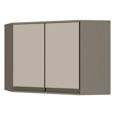 Imagem de Armário Aéreo Canto Oblíquo 2 Portas Connect Duna-cristal - Móveis Henn Duna-cristal