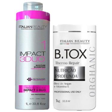 Imagem de Kit Btox Redutor De Volume Mascara Terapia e Tratamento Capilar - Ital