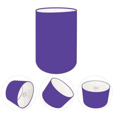 Imagem de Cúpula Abajur Cilíndrica Cp-7006 Ø18x25cm Roxo - Vivare