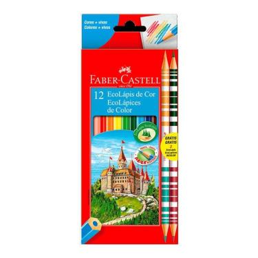 Imagem de Lápis De Cor Ecolápis 120112 10 Cores + 2 Bicolor - Faber Castell