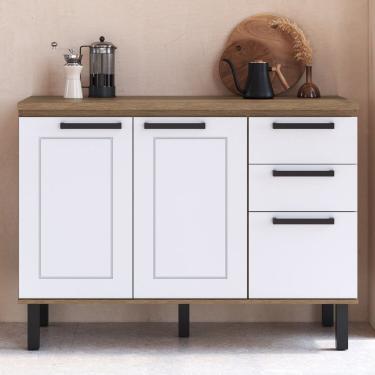 Imagem de Balcão Para Cozinha 3 Portas Provençal Jequitiba-branco