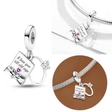 Imagem de 1 peça de berloque de prata elegante para mulheres, faça você mesmo e roupa diária combinando joias decoração presente para mamãe, 20.2*16.3mm, Prata, Sem Pedra Preciosa