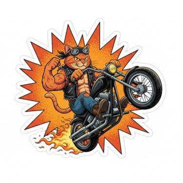 Imagem de Adesivo Decorativo para Carro e Moto, Modelo Gatinho (Adesivo82)