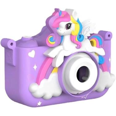 Imagem de Câmera Digital Infantil Lilás – Tira Fotos, Grava Vídeos e Jogos – Antiqueda, Com Alça de Segurança – Presente Educativo e Divertido
