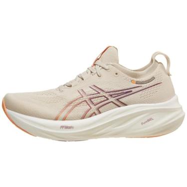 Imagem de ASICS Tênis de corrida feminino Gel-Nimbus 26, Aveia/Laranja desbotada, 43