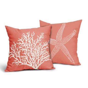 Imagem de Capas de almofada ABSOP Coastal Coral 60x60cm, conjunto de 2