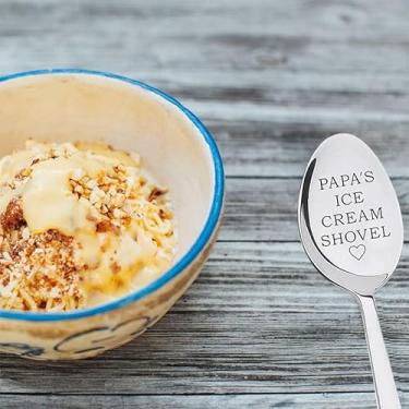 Imagem de Presente para vovô papai da neta neto papai colher de sorvete para avô avô engraçado amantes de sorvete presentes para avô papai chá colheres de café