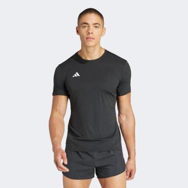 Imagem de Camiseta Adidas Adizero Essentials Masculina, Preto, Branco, P