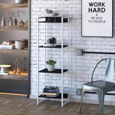 Imagem de Estante Dynamica 45X30X146cm C/04 Prateleiras Estrutura Branca - Compa