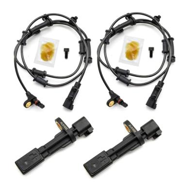 Imagem de Ynovvo 4 peças ALS1918 ALS1932 Conjunto de sensor de velocidade da roda ABS dianteiro traseiro esquerdo e direito serve para Jeep Wrangler 3.8L 2007-2017 para Jeep Wrangler JK 3.6L 2018 Substitui OE