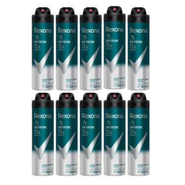 Imagem de Kit 10 Desodorante Antitranspirante Aerosol Masculino Rexona Sem Perfu