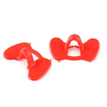 Imagem de ZJchao Óculos de Olho de Frango Óculos Anti-bicadas 20 Peças Sem Design de Pino Ajuste Seguro para Avicultura Plástico Vermelho 43x27mm Melhora a Taxa de Produção de Ovos