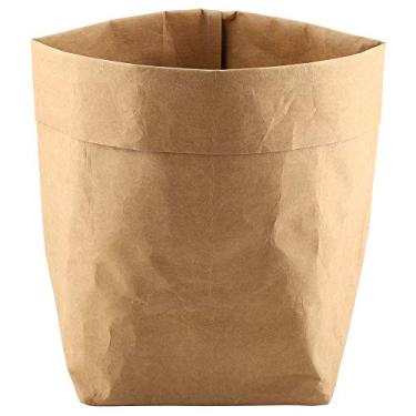 Imagem de Ymiko Capa de Pote de Kraft Saco de Planta de Kraft Bolsa de Armazenamento de Kraft Reutilizável Água Rasgo para Vaso de Flores Decoração de Jardim Doméstico Com Grande Abertura (25 * 25 * 40)
