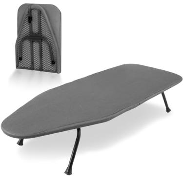 Imagem de Tábua de passar roupa de mesa pequena tábua de passar roupa dobrável com gancho portátil com capa resistente ao calor ferro alargado economia de espaço mesa de ferro para dormitório lavanderia 32 × 12