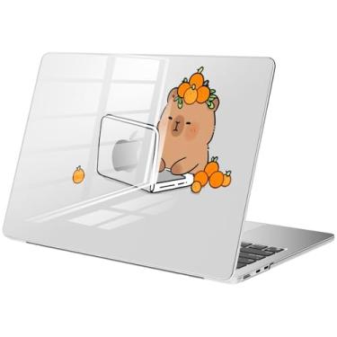 Imagem de BlHMCASE Compatível com MacBook Pro 14 polegadas 2025-2021 M4 M3 M2 M1 A3112 A3185 A3401 A2918 A2992 A2779 A2442, capa protetora fofa Kawaii Capybara rígida para Mac Pro 14