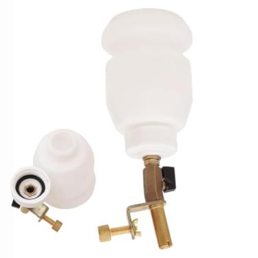 Imagem de Japard Frasco de recarga de fluido de freio, frasco de sangria com braçadeira ajustável cilindro mestre de 1 litro, kit de sangria de freio de recarga de dispensação, seguro para evitar qualquer