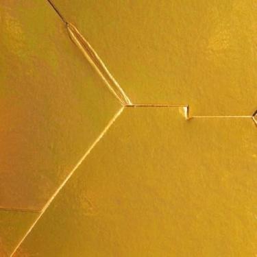 Imagem de Quadro Decorativo Estilo Industrial Gold Metal Textura Parede Moderno Elegante 50x50cm