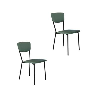 Imagem de Cadeira Vintage Retrô Fixa C-4 Pés 425 X 505 X 830 Mm C-2 Un. Cn.urano Vd.salvia Cn.urano Verde Sálvia