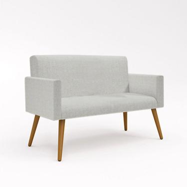 Imagem de Namoradeira Poltrona Luxo Tecido Linho cinza Claro