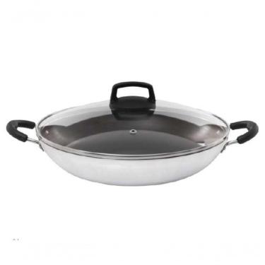 Imagem de Paellera Antiaderente Grande Profissional 32cm Com Tampa