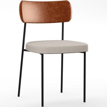 Imagem de Cadeira Para Sala De Jantar Melina L02 Couríssimo Camel Cru