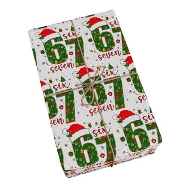 Imagem de Fenteer Papel de embrulho de Natal, papel para embrulhar presentes, materiais tradicionais para embrulhar flores para festas festivas, casamentos de inverno e, Style C