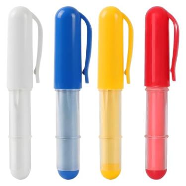 Imagem de Marcadores de giz de tecido de caneta Chaco de 4 peças, lápis de giz de costura recarregáveis - Marcação precisa de tecido com design ergonômico - Uso e apagamento sem esforço - Ferramentas de