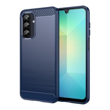 Imagem de Sidande Capa para Galaxy A26, para Samsung A 26 5G SM-A266U, capa ultrafina para celular com absorção de choque de fibra de carbono TPU borracha protetora para Samsung Galaxy A26 5G azul marinho