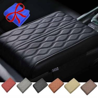 Imagem de Almofada de caixa de apoio de braço de carro de algodão com memória (estilo universal), almofada de caixa de apoio de braço de carro de esponja (estilo universal), almofada de caixa de apoio de braço