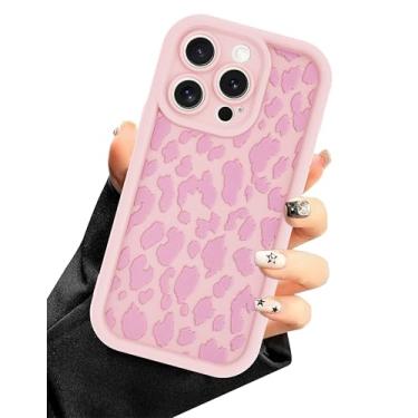 Imagem de Aitipy Capa de telefone Cheetah para iPhone 12 Pro Max, linda e estética com estampa de leopardo, capa protetora fina de silicone macio à prova de choque para mulheres e meninas - rosa