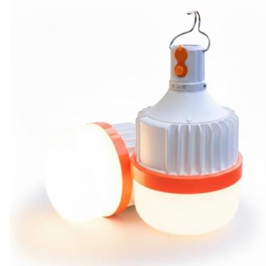 Imagem de Luminária de Emergência Recarregável Com 35w Lampada em Led de à Prova D'águaAlta Potência Duração Contínua Até 8h 3 Modos de Iluminação Carregamento USB Branco