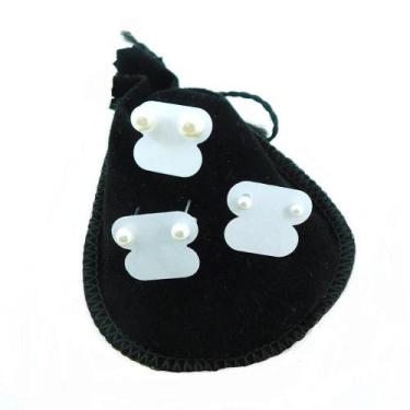 Imagem de Brinco Feminino Perola 6Mm 4Mm 3Mm Kit 3 Par Aço Inox Br499 - Wnbijout