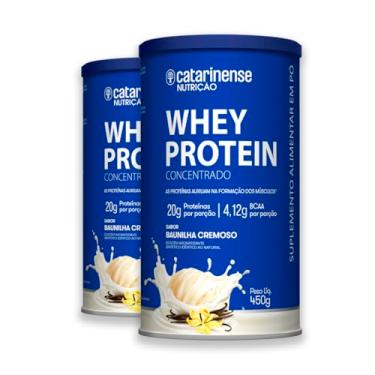 Imagem de Kit 2 Whey Protein Concentrado Catarinense 450g Baunilha