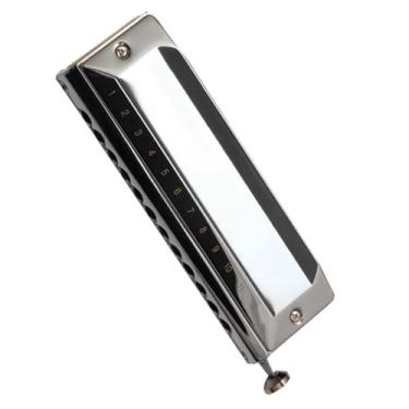 Imagem de Gaita profissional cromática de 12 furos alto gaita especial palheta profissional placa de cobre cromada