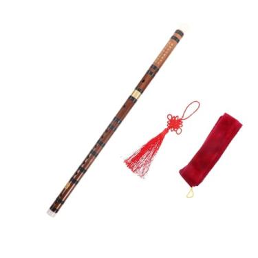 Imagem de Flauta de bambu de madeira Flauta profissional G tune estilo étnico estilo chinês adequado para iniciantes e adultos (Multi48,5 x 2,2 x 2,2 cm)