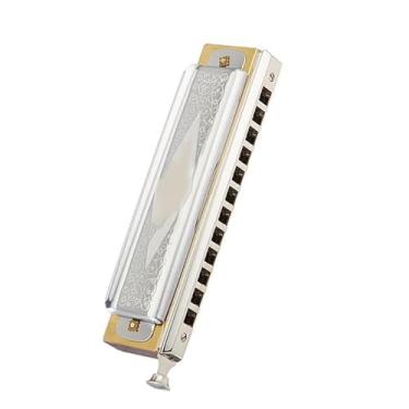 Imagem de Gaita clássica profissional de 12 furos cromática, pente de madeira, instrumento de afinação padrão