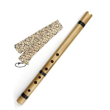 Imagem de Flauta de bambu vintage quatro músicas opcionais para instrumentos musicais de flauta iniciantes (G KEY1)