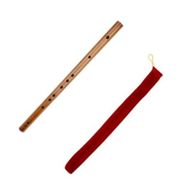 Imagem de Flauta de bambu de madeira, instrumento de flauta clássica chinesa tradicional, 6 furos em sintonia D