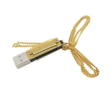 Imagem de Gaita profissional para iniciantes 4 furos 8 tons C colar gaita