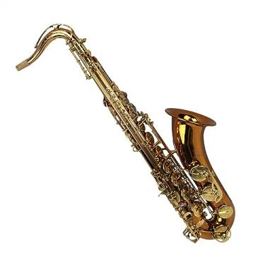 Imagem de Saxofone tenor de corpo de cobre fósforo cor ouro escuro profissional com bocal de borracha dura