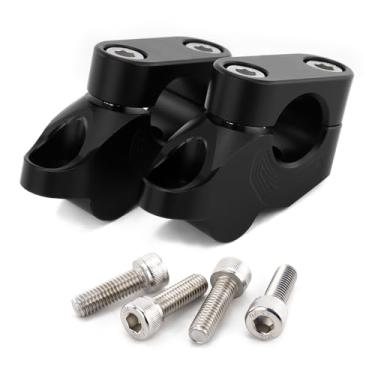 Imagem de REARACE Kit de extensão de guidão de alumínio de 22 mm com braçadeiras de montagem para motocicletas, quadriciclos, motocross
