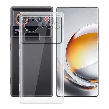 Imagem de HGJTFANY Capa de celular para ZTE Nubia Z80 Ultra (17.4 cm), capa de silicone macio transparente à prova de choque [ultrafina] [antiamarelamento] Capa de TPU flexível para ZTE Nubia Z80 Ultra