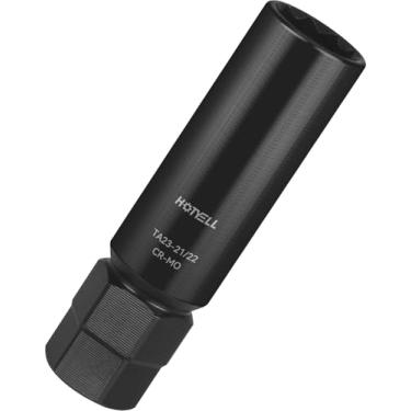 Imagem de HOTYELL Chave de porca de 10 estrias, conjunto de soquete de porca de 10 estrias de parede mais espessa, ferramenta de remoção de porcas de roda resistente à quebra para porcas de trava de reposição