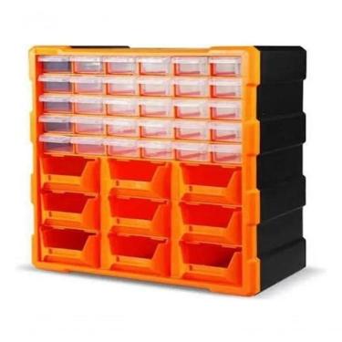 Imagem de Caixa Organizadora Plástico 30 Gavetas Gaveteiro Multiuso Di