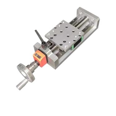 Imagem de XYZ Eixo Manual T Parafuso Esférico Mesa Deslizante Duplo Trilho Linear Palco com Display Digital 2PCS HGH15CA 120 kg Carga 90 mm Largura (Visor Horizontal, Curso de 200 mm)