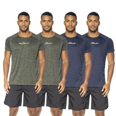 Imagem de Kit 4 Camisetas Dry Alpha Co Masculina-Masculino
