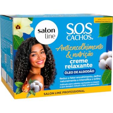 Imagem de Salon Line S.O.S Cachos Creme Relaxante Antiencolhimento e Nutrição com Óleo de Algodão, 200g